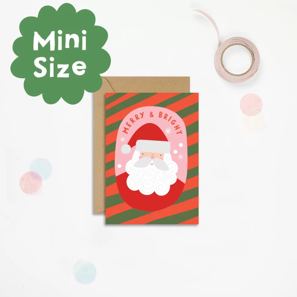 Best Origami Doll Candy Cane Santa Mini Christmas Card | Mini Cards | A7 Cards
