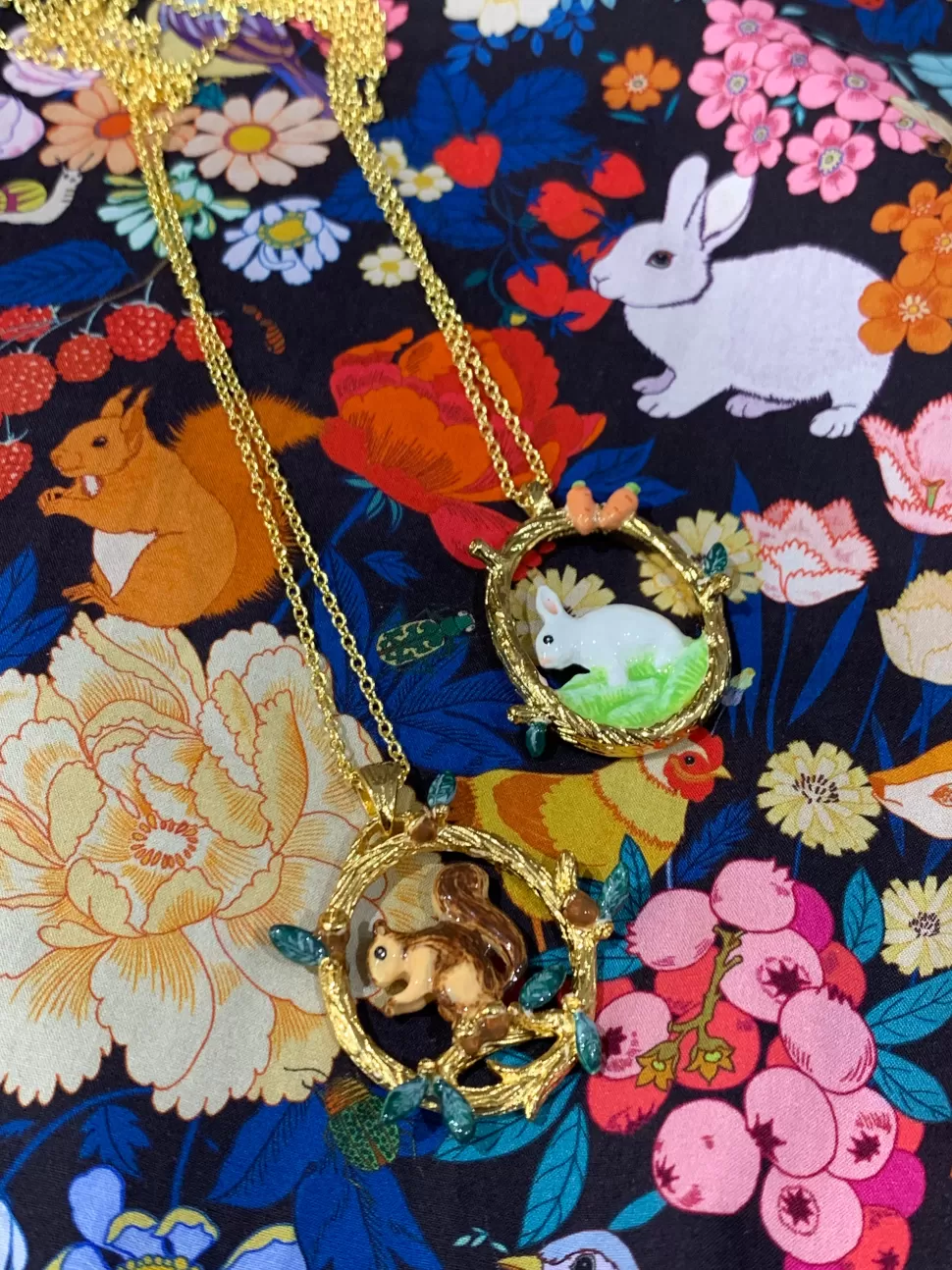 Cheap Origami Doll Handmade Squirrel Necklace, Squirrel Ring and Acorn Earring