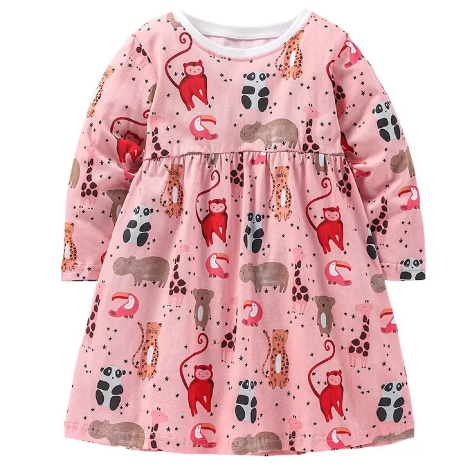 Hot Origami Doll Happy animals cotton girls dress (Low in stock/ 6&7 yrs old)