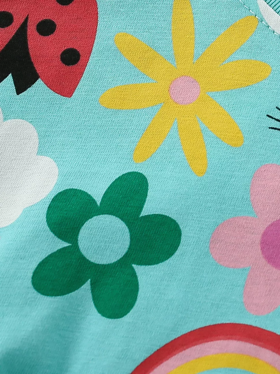 ladybug_rainbow_and_flowers__dress_2.webp Clearance Origami Doll Ladybug, Rainbow and Flowers Dress