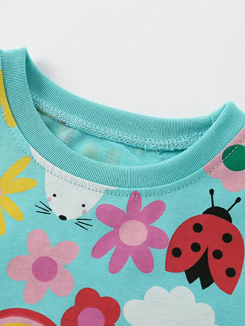 ladybug_rainbow_and_flowers__dress_3.webp Clearance Origami Doll Ladybug, Rainbow and Flowers Dress