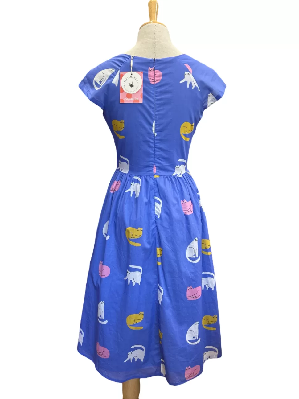 life_is_a_picnic_dress__house_cat_2.webp Sale Origami Doll Life is a Picnic Dress - House Cat