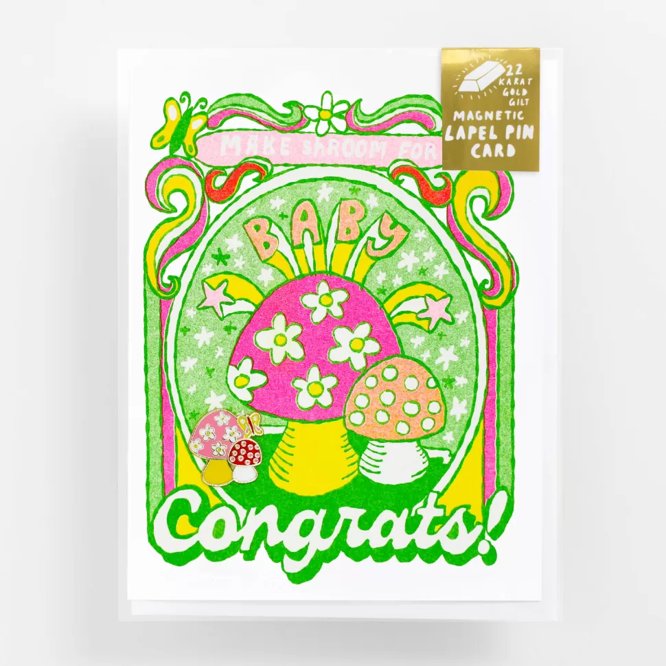 Outlet Origami Doll Mushroom Pin And Make Shroom For Baby Congrats Card