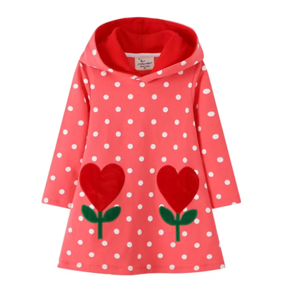 Online Origami Doll Polkadot heart shape flower girl dress (Low in stock / 4,6&7 yrs old)