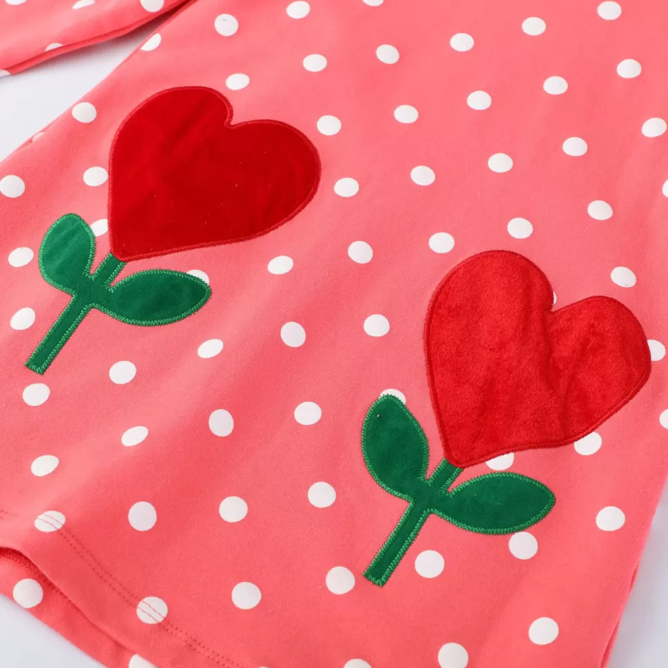 Online Origami Doll Polkadot heart shape flower girl dress (Low in stock / 4,6&7 yrs old)