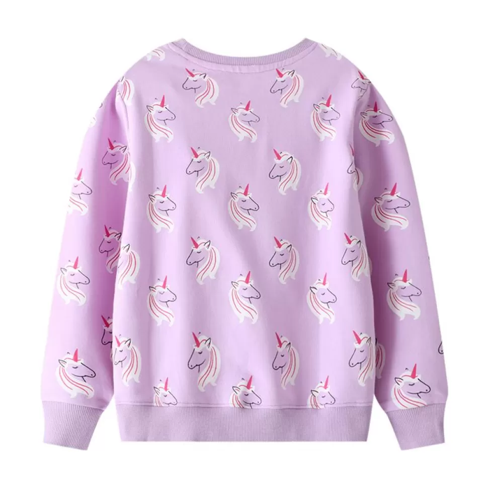 Sale Origami Doll Purple Unicorns pullover (Last one/ 2 yrs old)