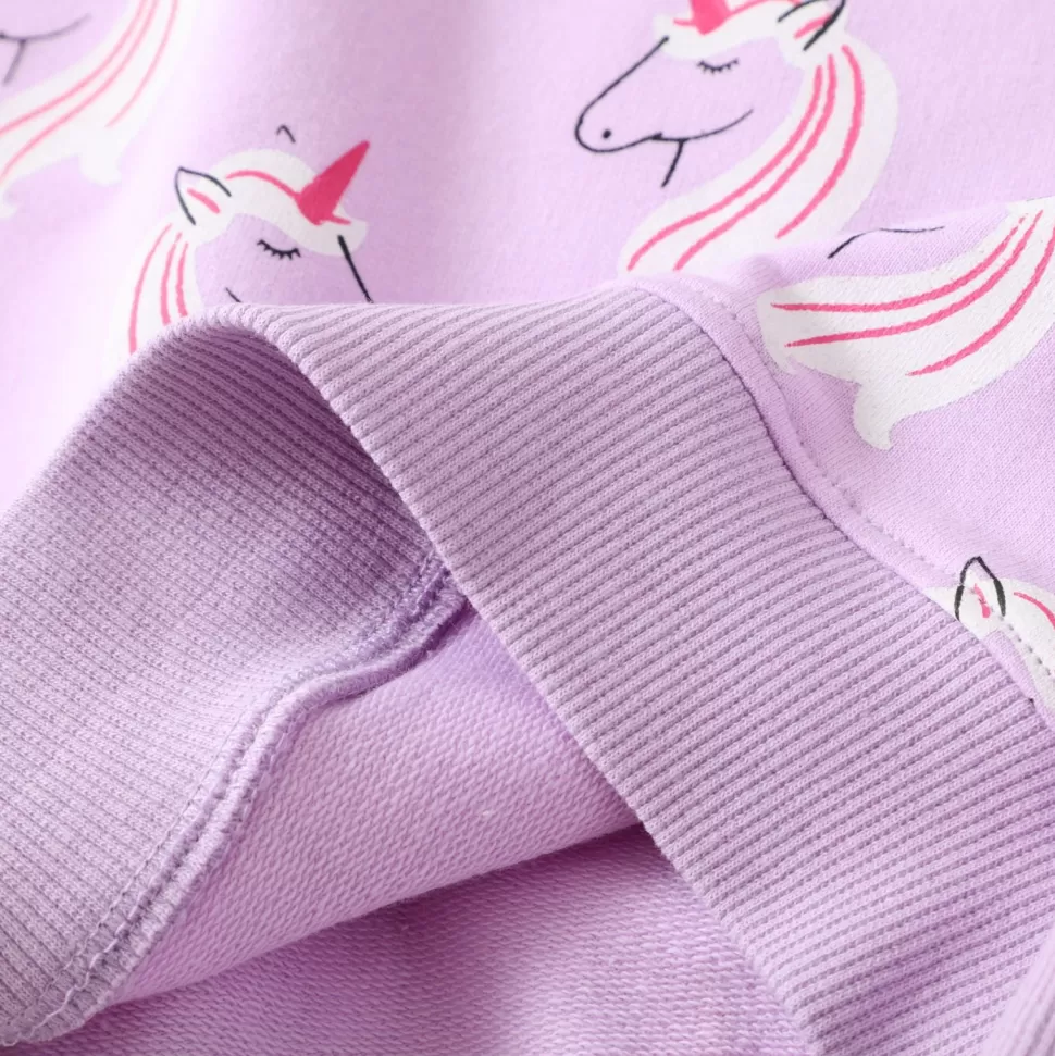 Sale Origami Doll Purple Unicorns pullover (Last one/ 2 yrs old)