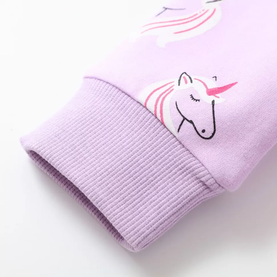 Sale Origami Doll Purple Unicorns pullover (Last one/ 2 yrs old)