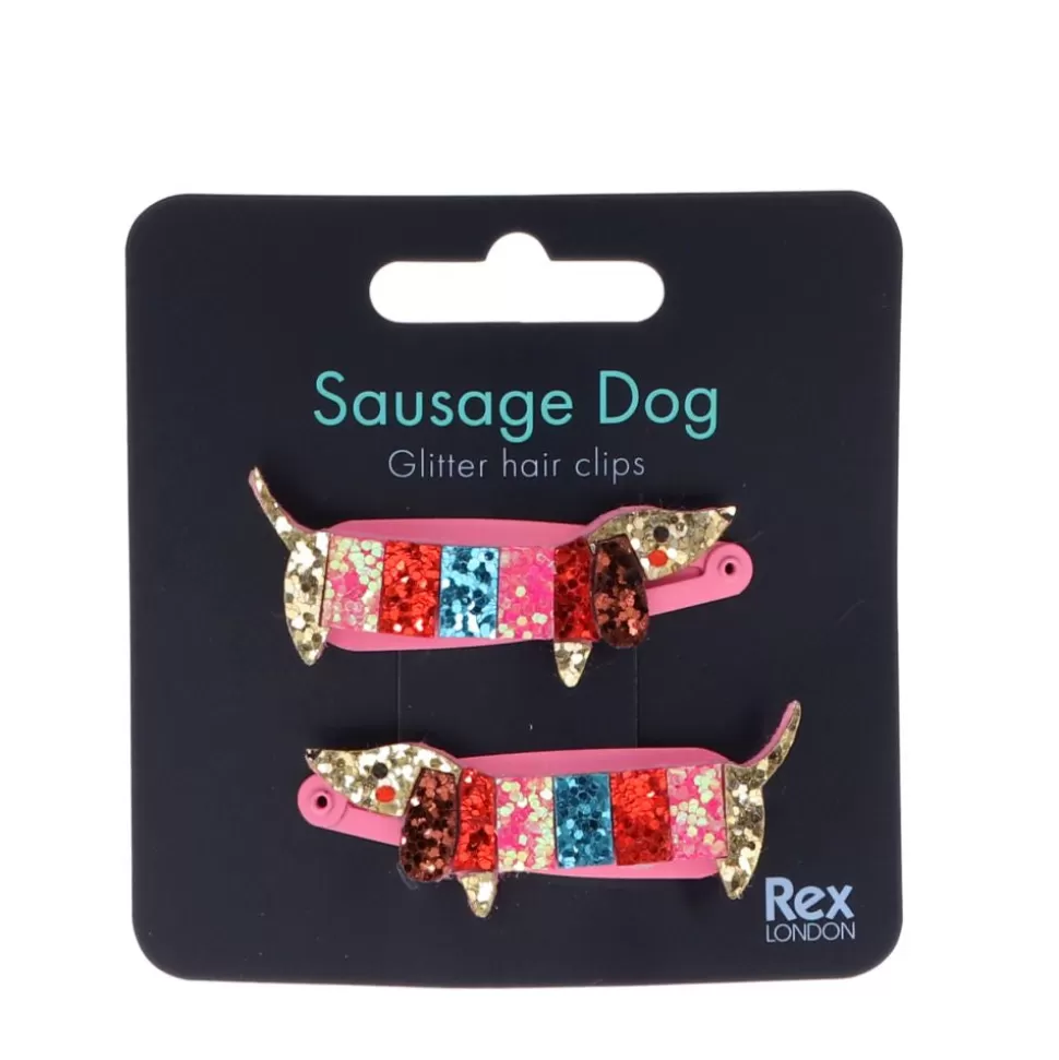 Flash Sale Origami Doll Rex London Hair Clips – Sausage Dog