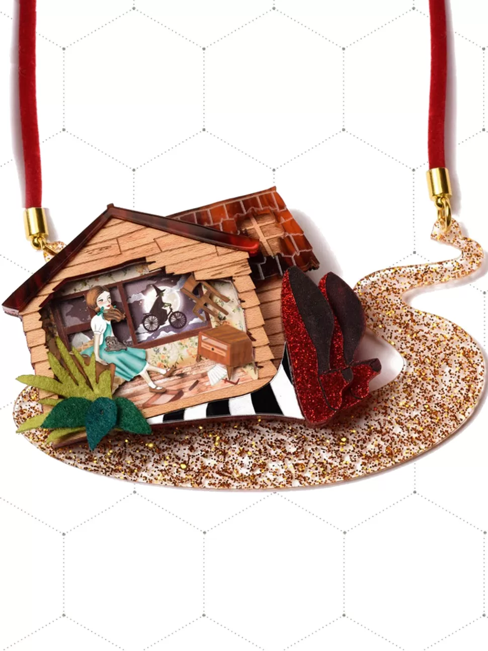 Cheap Origami Doll The Wizard of Oz Necklace Brooch by Laliblue (pre order)