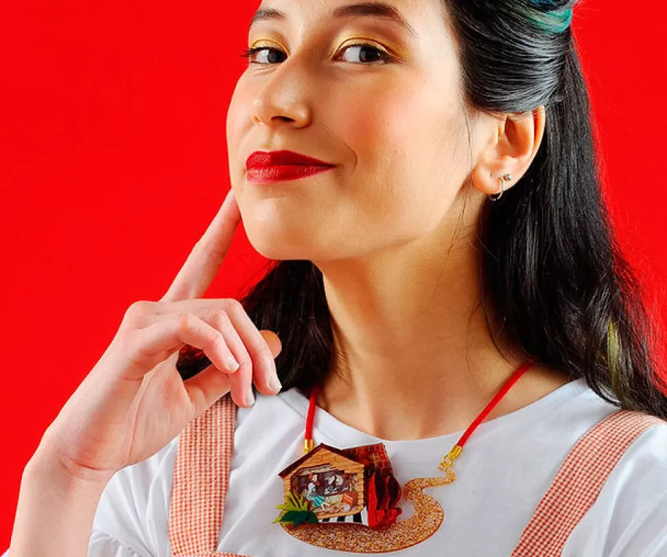 Cheap Origami Doll The Wizard of Oz Necklace Brooch by Laliblue (pre order)