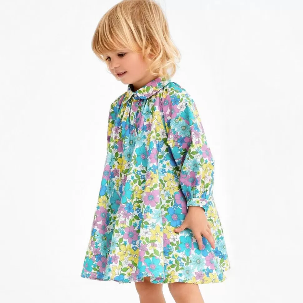 Online Origami Doll Vintage floral shirt girl dress
