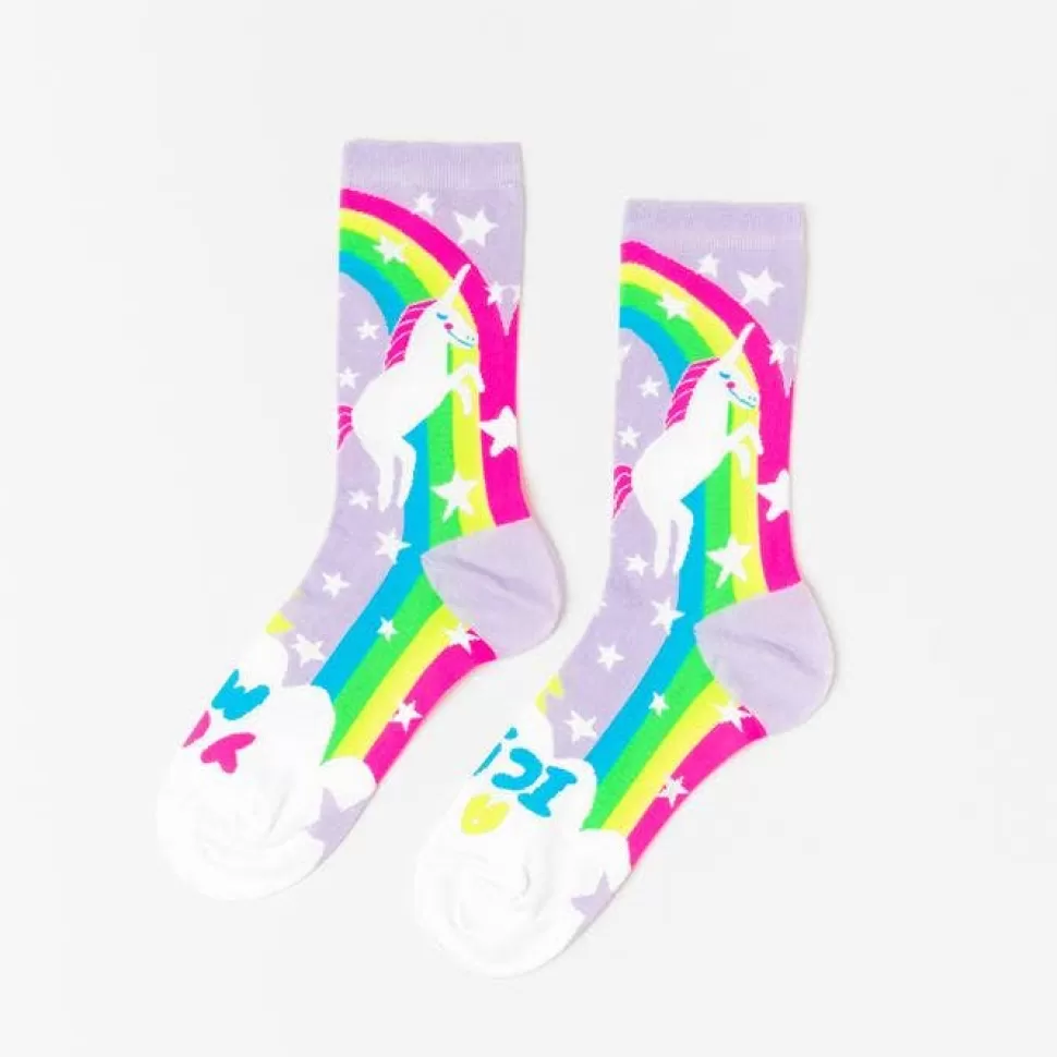 Best Sale Origami Doll Yellow Owl Workshop Women's - Magical Unicorn Crew Socks